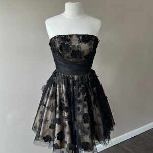 Jovani strapless black short dress